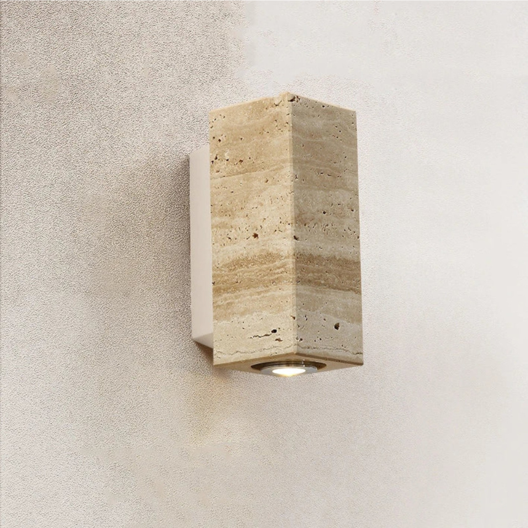 Solène - Travertine Wall Lamp